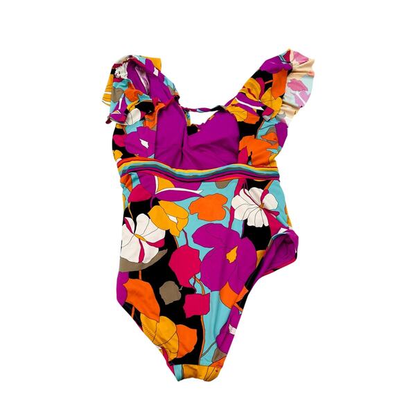 Trina Turk 14 Colorful One Piece Swimsuit - Picture 3 of 5